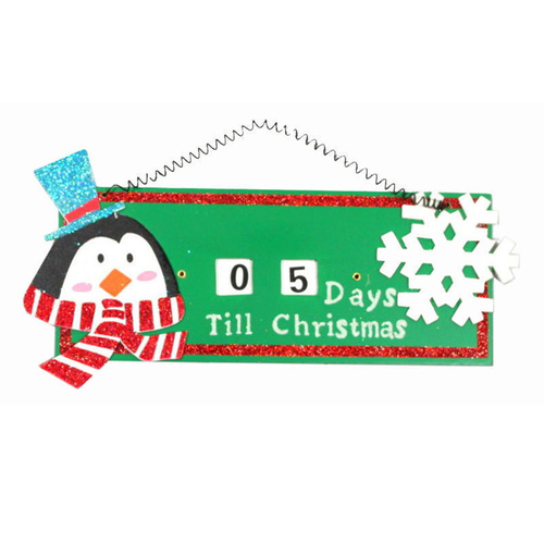 Christmas Xmas Advent Countdown Days Until  Calendar Hanging Decoration Décor  [Design: Penguin] 