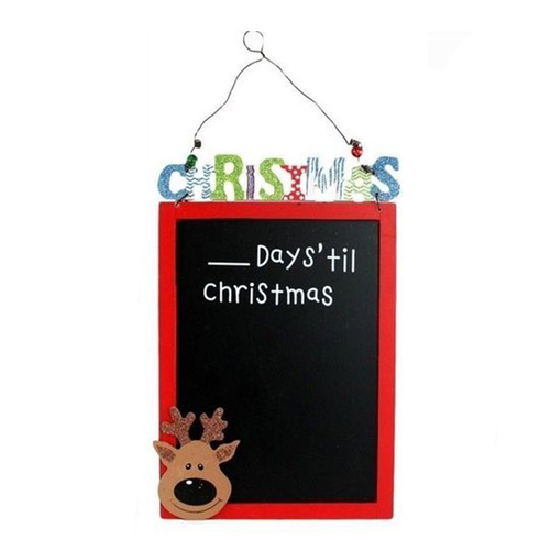Christmas Countdown Advent Calendar w Blackboard Count Down XMAS Wall Decoration [Design: Reindeer] 