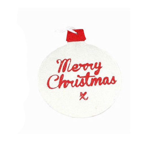 Christmas Glitter Hanging Door Wall Xmas Decoration Décor - Merry Christmas [Colour: White] 