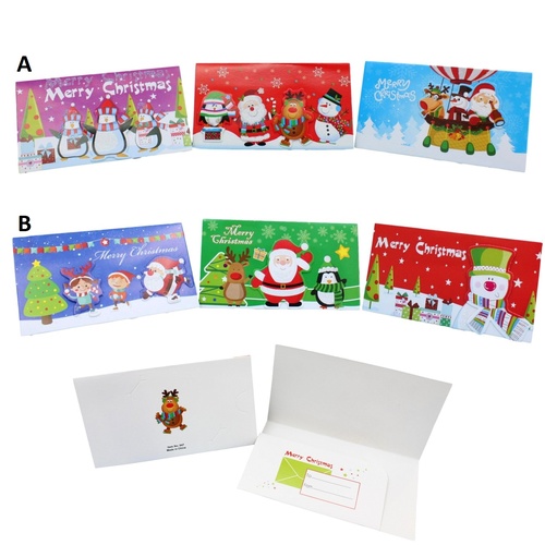 3x Christmas Money Wallet Xmas Gift Card Holder Checks Voucher Assorted