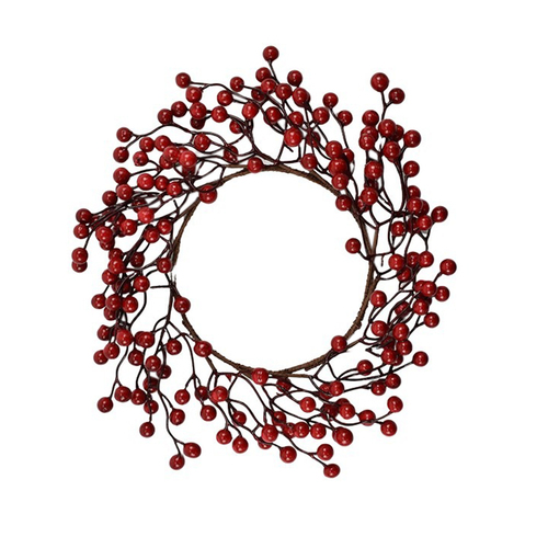 28/38cm Christmas Red Berry Wreath Xmas Door Wall Holiday Holly Decor 11/15in [Size: 28cm (11in)]
