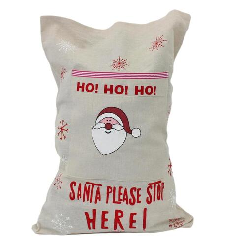 Christmas Santa Sack Xmas Jute Favour Bag Children Gifts Kids Stocking 72x50cm