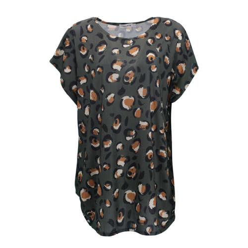 FIL Women's Short Sleeve Loose Fit Tunic Top - F [Size: 10/12]