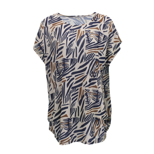 FIL Women's Short Sleeve Loose Fit Tunic Top - G [Size: 10/12]