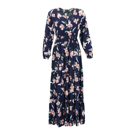 FIL Women's Long Sleeve Summer Dress w/ Pockets - E (pockets) [Size: 8]
