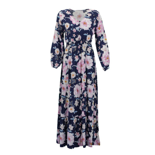 FIL Women's Long Sleeve Summer Dress w/ Pockets - G (pockets) [Size: 16]