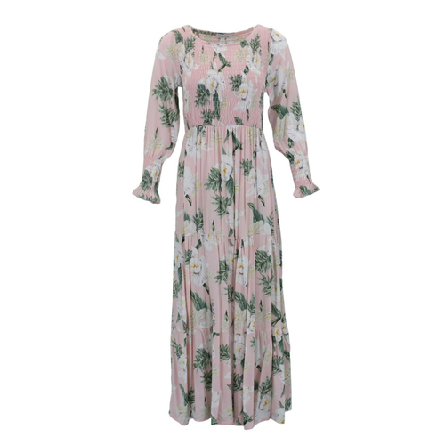 FIL Women's Shirred Summer Dress w Pockets - D