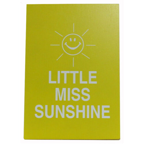 Wooden Standing Hanging Wall Desk Plaque Saying Quotes - Little Miss Sunshine
