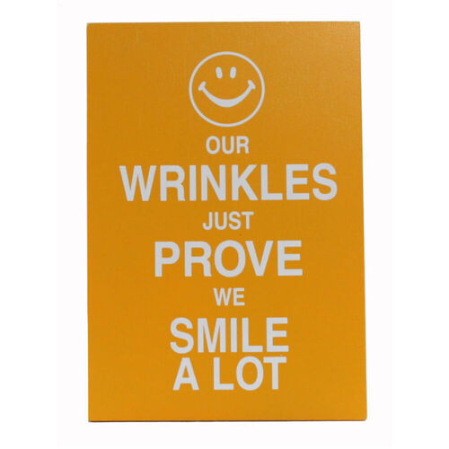 Wooden Standing Hanging Wall Desk Plaque Saying Quotes - Wrinkles