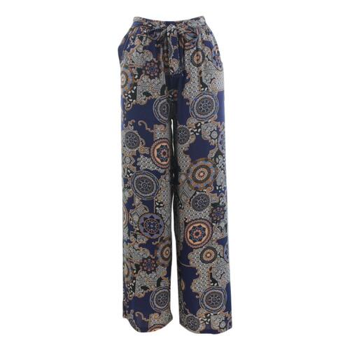 FIL Women's Wide Leg Harem Pants - Mandala/Navy [Size: 8]