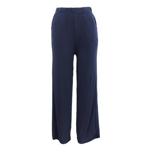 FIL Women's Pleated Palazzo Pants - Navy (Full length) [Size: 8]