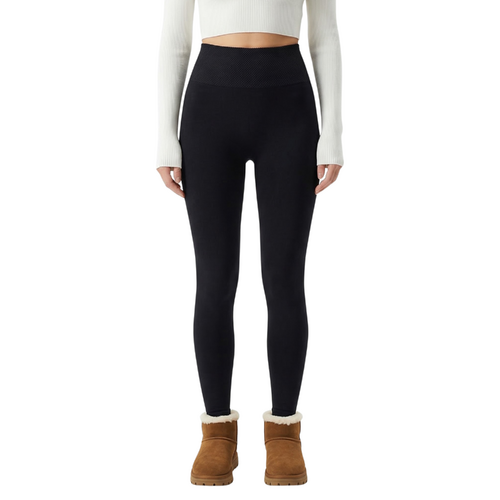 Women's Thick Fleece Seamless Thermal Leggings Stretch Pants High Waist Winter