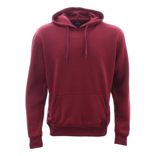 Adult Men's Unisex Plain Hoodie Jumper Pullover Sweater - Burgundy [Size: XS]