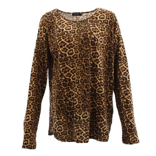 FIL Women's Leopard Print Knitted Top - Brown [Size: S/M]
