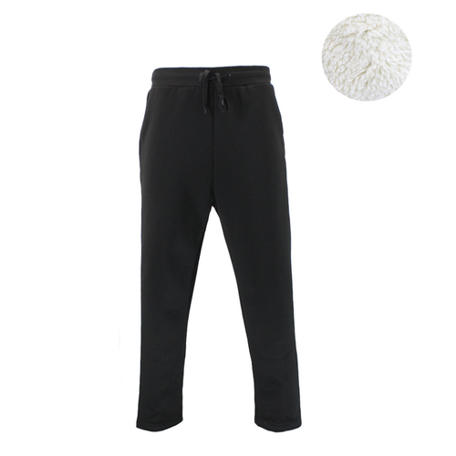 FIL Mens Sherpa Fleece Track Pants - Black [Size: S]