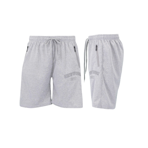 FIL Men's Shorts w Zipped Pockets - New York - Light Grey [Size: S]