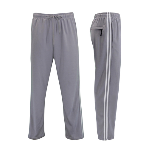 FIL Mens Lightweight Striped Track Pants - Cool Grey/White Stripes [Size: 3XL]