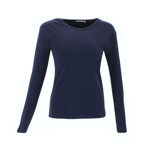FIL Women's Long Sleeve Thermal Fleece T-Shirt - Navy [Size: 8]
