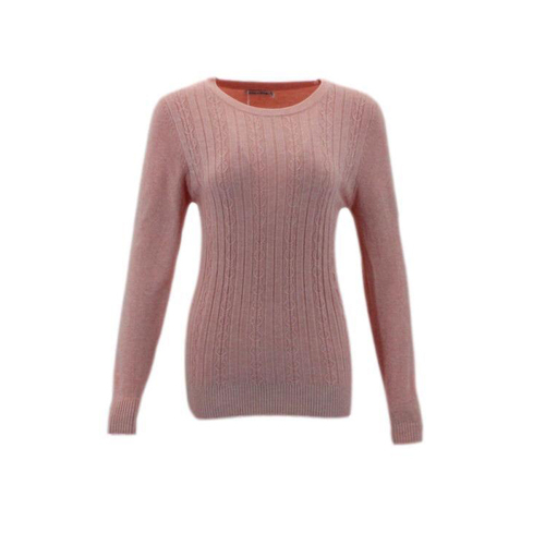 FIL Women's Knitted Crew Neck Sweater - Rust [Size: 10]