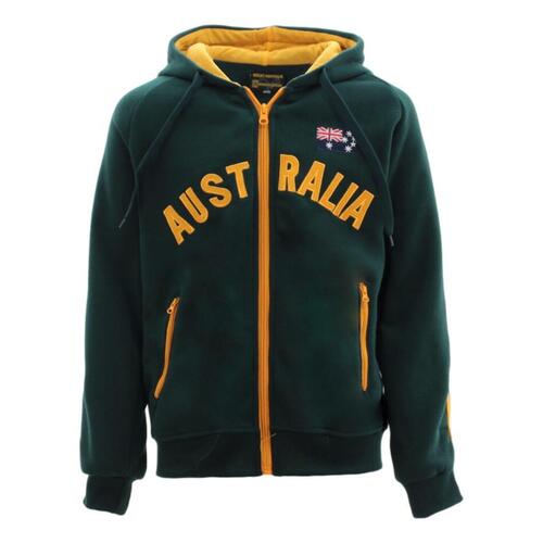 FIL Kids Zip-up Hoodie Jacket Jumper Australia Day Souvenir - Green [Size: 4]