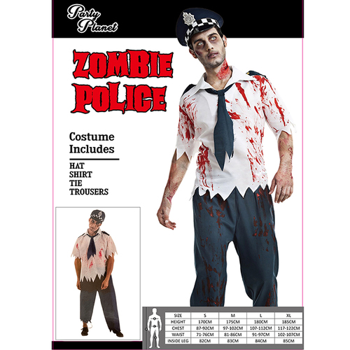 Mens Halloween Costume - Zombie Police [Size: L]