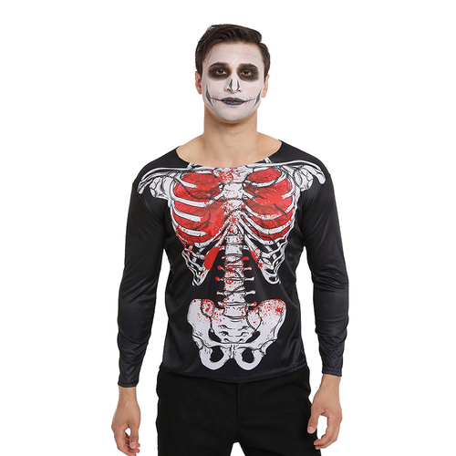 Mens Halloween Costume - Skeleton (t-shirt) [Size: L]