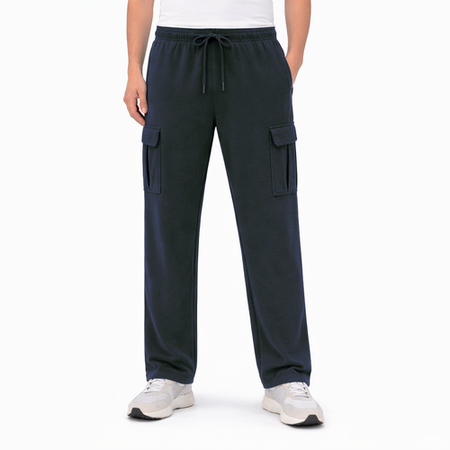 FIL Men's Cargo Fleece Track Pants - Black [Size: S]
