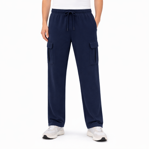 FIL Men's Cargo Fleece Track Pants - Navy [Size: S]