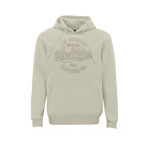 FIL Men's Embossed Fleece Hoodie - Vintage/Cream [Size: S]