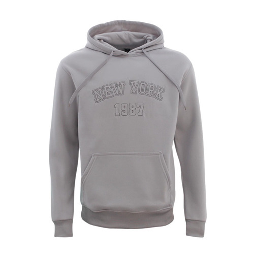 FIL Men's Embossed Fleece Hoodie - New York/Cool Grey [Size: S]