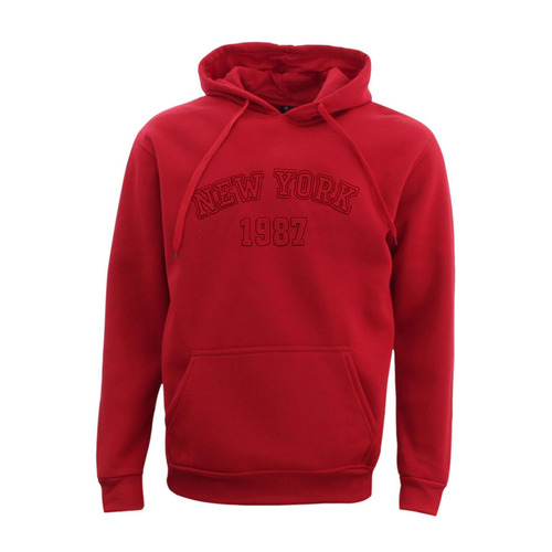 FIL Men's Embossed Fleece Hoodie - New York/Red [Size: S]