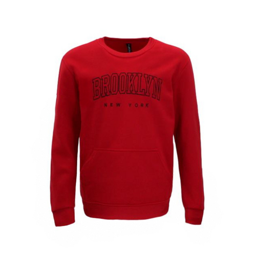FIL Men's Fleece Crew Neck Jumper - Red [Size: S]