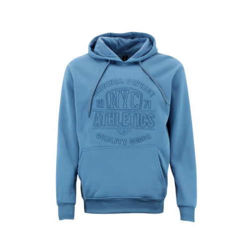 FIL Mens Embossed Fleece Hoodie - NYC/Blue [Size: S]