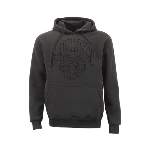 FIL Mens Embossed Fleece Hoodie - Brooklyn NY - Black [Size: S]