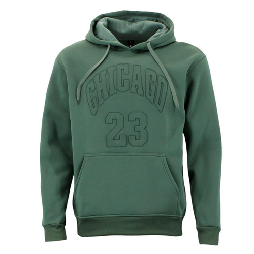 FIL Mens Embossed Fleece Hoodie - Chicago 23 - Fern Green [Size: S]