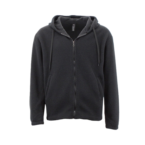 FIL Men's Teddy Fleece Zip up Hoodie - Black [Size: S]