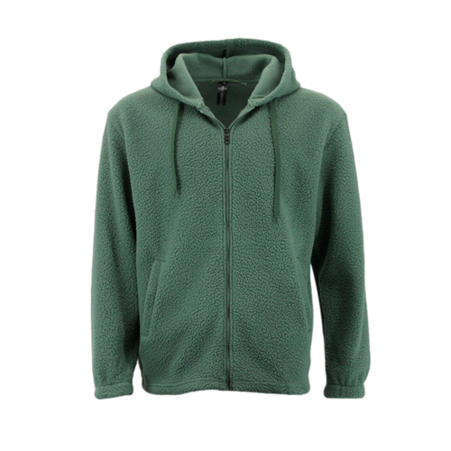 FIL Men's Teddy Fleece Zip up Hoodie - Fern Green [Size: S]