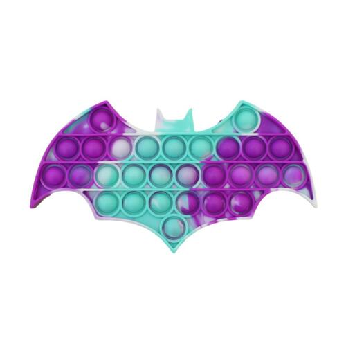 Pop It Push Pop Bubble Fidget Toy Sensory Stress Relief Tiktok Game Gift  - [Bat - Blue Purple]