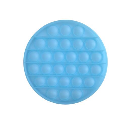Pop Its Push It Pop Bubble Fidget Toy Sensory Stress Relief Tiktok Game Gift  - [Glow-in-dark Round - Blue]