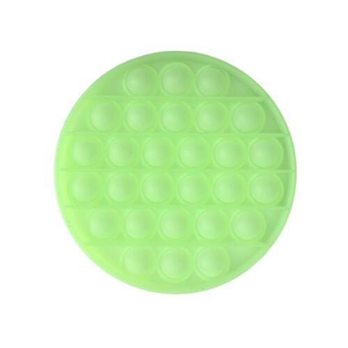 Pop Its Push It Pop Bubble Fidget Toy Sensory Stress Relief Tiktok Game Gift  - [Glow-in-dark Round - Green]