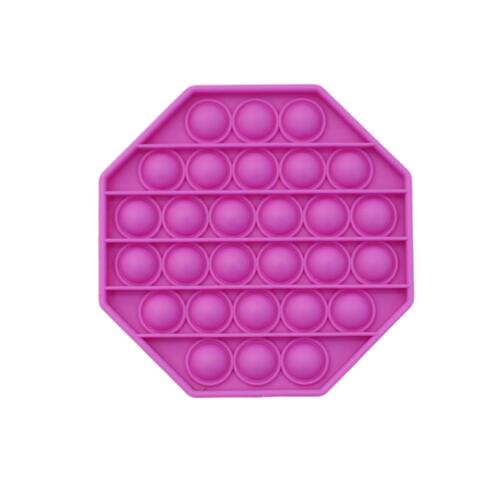 Pop Its Push It Pop Bubble Fidget Toy Sensory Stress Relief Tiktok Game Gift  - [Octagon - Magenta]