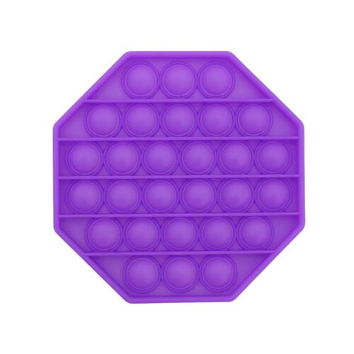 Pop Its Push It Pop Bubble Fidget Toy Sensory Stress Relief Tiktok Game Gift  - [Octagon - Purple]
