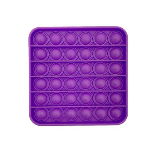 Pop Its Push It Pop Bubble Fidget Toy Sensory Stress Relief Tiktok Game Gift  - [Square - Purple]