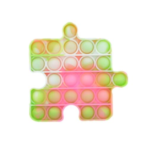 Pop Its Push It Pop Bubble Fidget Toy Sensory Stress Relief Tiktok Game Gift  - [Tie Dye Puzzle - Pink Green]