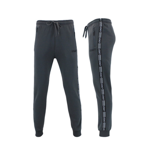 FIL Men's Striped Fleece Track Pants - LEGACY/Charcoal [Size: S]