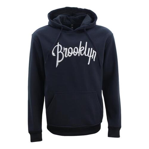 FIL Men's Fleece Hoodie Embroidered BROOKLYN - Navy [Size: S]