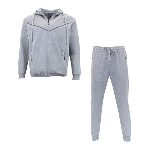 FIL Men's Lightweight Track Suit Hoodie Set - Grey Marle [Size: S]