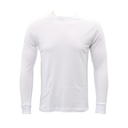 FIL Men's Cotton Long Sleeve Thermal Underwear - Men's Top - Beige [Size: S]