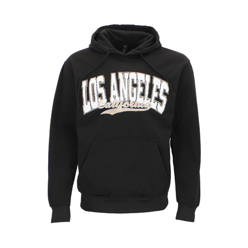 FIL Mens Fleece Hoodie - LOS ANGELES/Black [Size: XS]