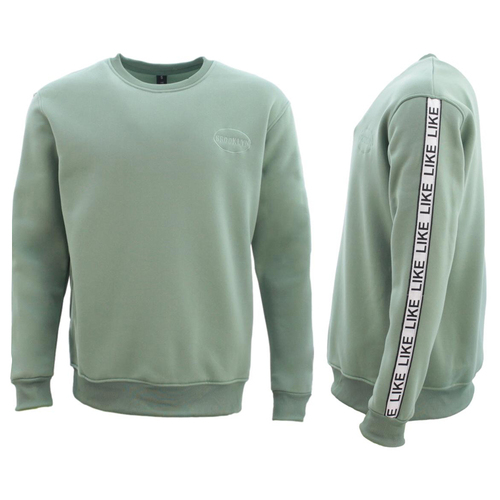 FIL Men's Fleece Crew Neck Jumper - Brooklyn - Dusty Green [Size: S]